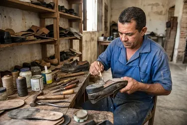 Serviço colagem de solas descoladas de O Polo Sapateiro Igarassu em Igarassu
